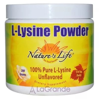 Nature's Life L-Lysine Powder Unflavored L-˳  