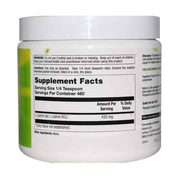 Nature's Life L-Lysine Powder Unflavored L-˳��� � �������