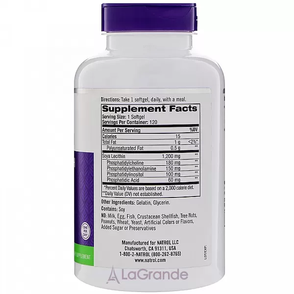 Natrol Lecithin 1200 mg ������� 1200 ��