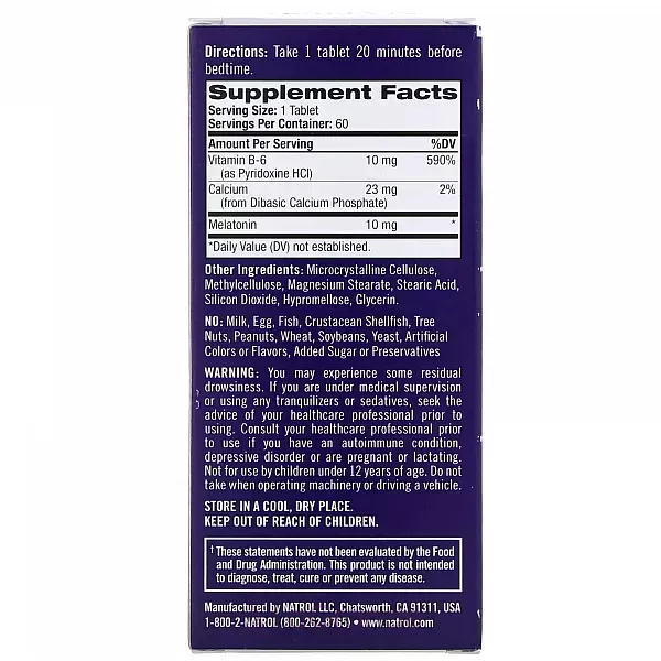 Natrol Melatonin Advanced Sleep Time Release 10 mg ��������� ��������� ���������� 10 ��