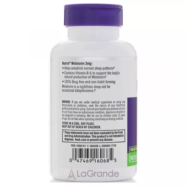 Natrol Melatonin 3 mg ��������� 3 ��