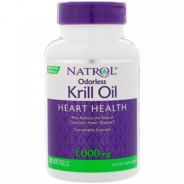 Natrol Odorless Krill Oil 1000 mg ����� 3 �� ���� ����� 1000 ��