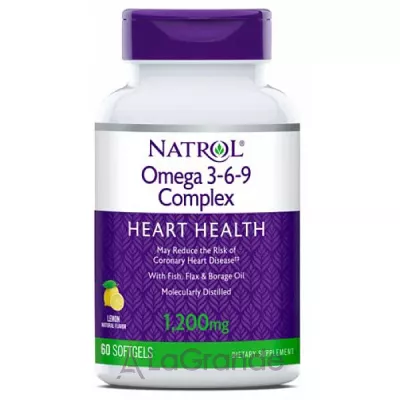 Natrol Omega 3-6-9 Complex 1200 mg   3-6-9 1200 