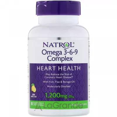 Natrol Omega 3-6-9 Complex 1200 mg   3-6-9 1200 