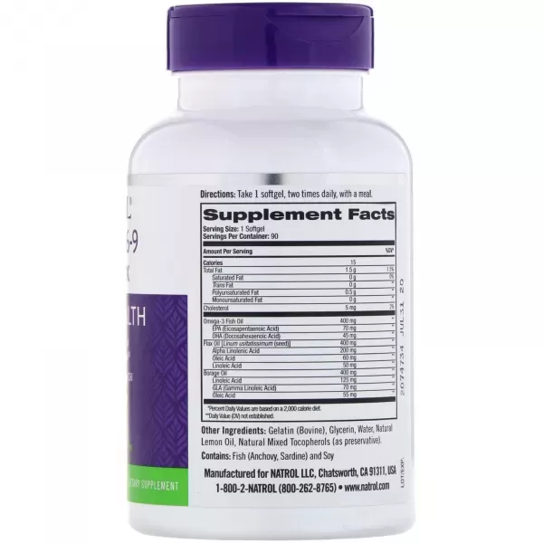 Natrol Omega 3-6-9 Complex 1200 mg �������� ����� 3-6-9 1200 ��
