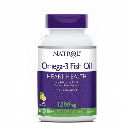 Natrol Omega-3 Fish Oil 1200 mg, Lemon Flavor '  1200 ,   