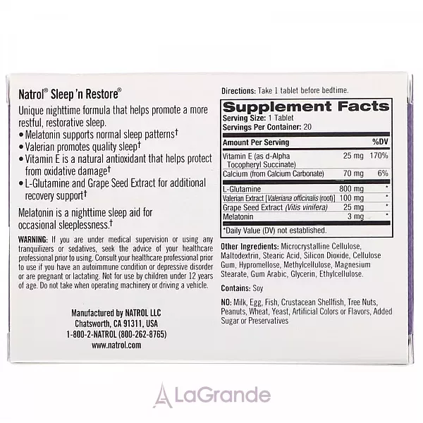 Natrol Sleep'n Restore �������� 