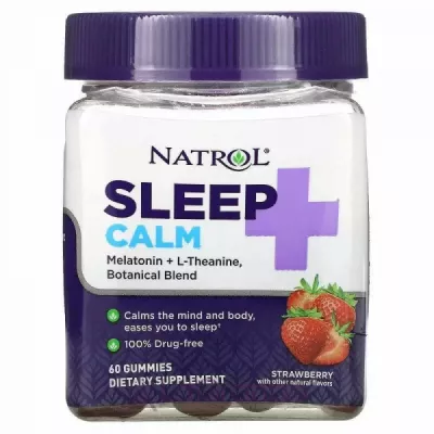 Natrol Sleep + Calm, Strawberry  ,   