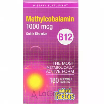 Natural Factors Methylcobalamin B12 1000 mcg  B12 1000 