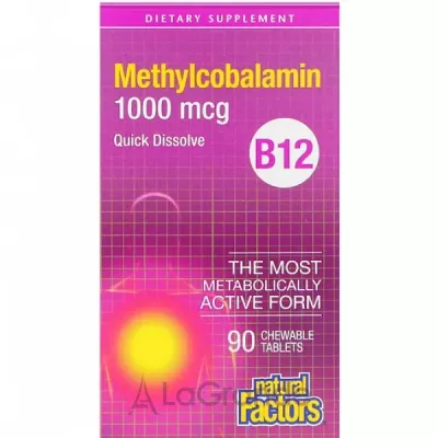 Natural Factors Methylcobalamin B12 1000 mcg  B12 1000 