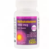 Natural Factors Methylcobalamin B12 1000 mcg ������� B12 1000 ���
