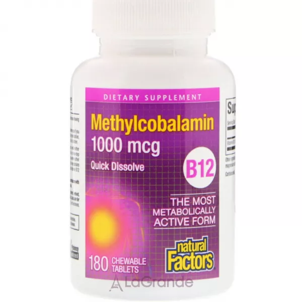 Natural Factors Methylcobalamin B12 1000 mcg ������� B12 1000 ���