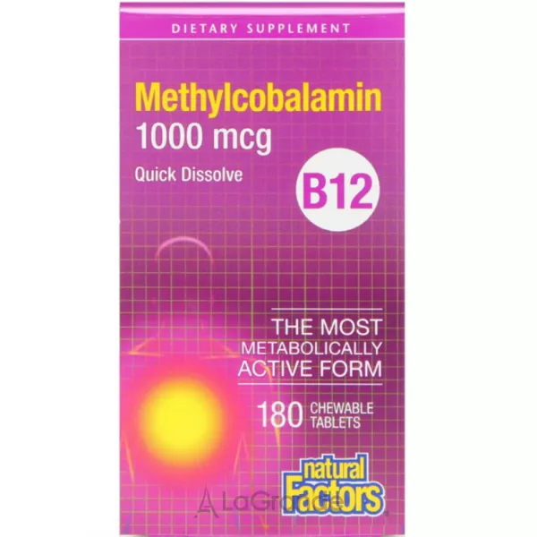 Natural Factors Methylcobalamin B12 1000 mcg ������� B12 1000 ���