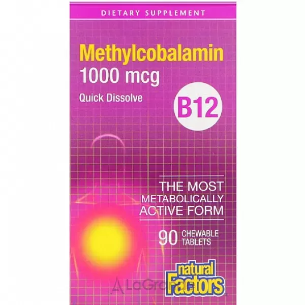 Natural Factors Methylcobalamin B12 1000 mcg ������� B12 1000 ���