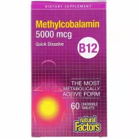 Natural Factors Methylcobalamin B12 5000 mcg ������� B12 5000 ���