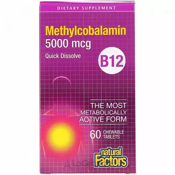 Natural Factors Methylcobalamin B12 5000 mcg ������� B12 5000 ���