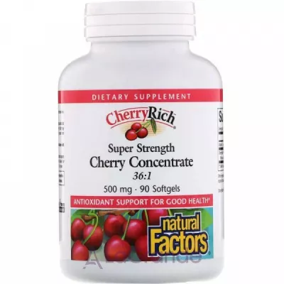 Natural Factors Super Strength Cherry Concentrate 500 mg    500 