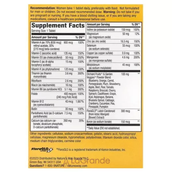 Nature's Way Alive! Women's 50+ Complete Multivitamin �������������� ��� ������ 50+ � ���������