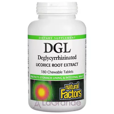 Natural Factors DGL Deglycyrrhizinated Licorice Root Extract  , 