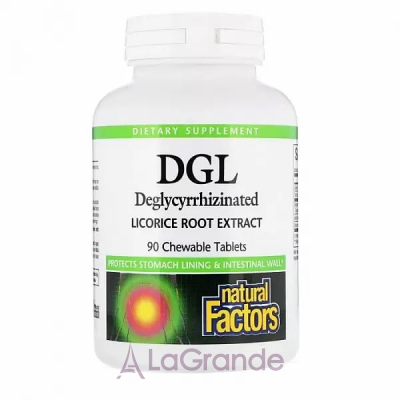 Natural Factors DGL Deglycyrrhizinated Licorice Root Extract  , 