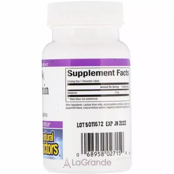 Natural Factors Melatonin 3 mg ��������� 3 ��