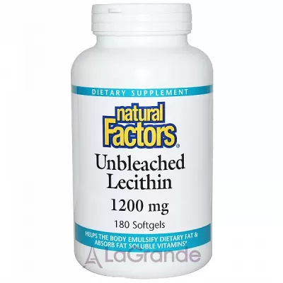 Natural Factors Unbleached Lecithin 1200 mg   1200 