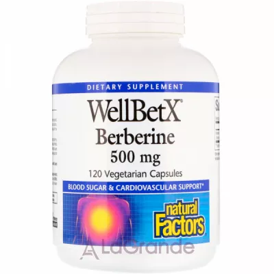 Natural Factors WellBetX Berberine 500 mg  500 