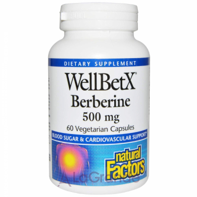Natural Factors WellBetX Berberine 500 mg  500 