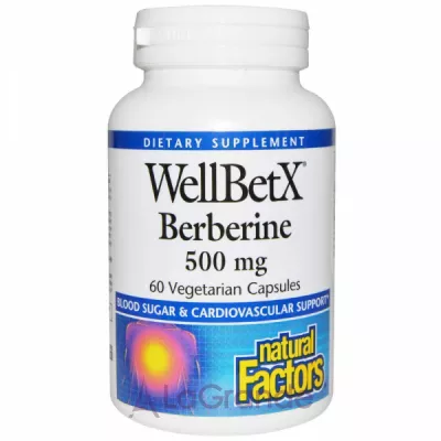 Natural Factors WellBetX Berberine 500 mg  500 