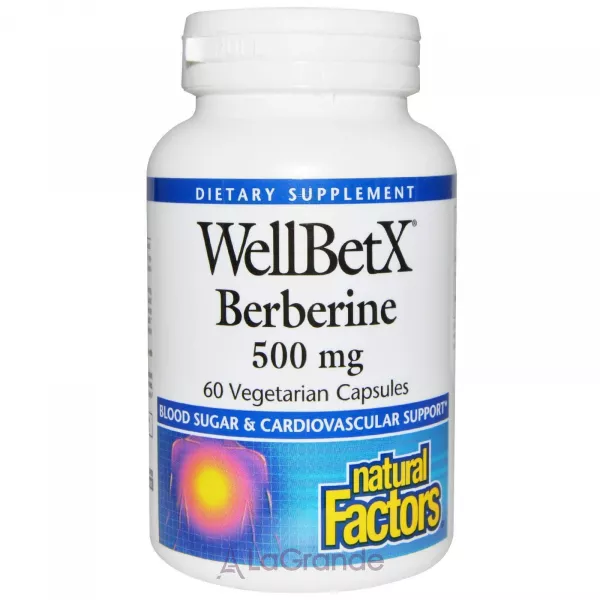 Natural Factors WellBetX Berberine 500 mg �������� 500 ��