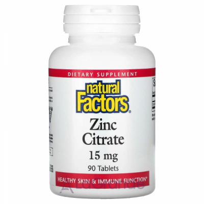 Natural Factors Zinc Citrate 15 mg   15 