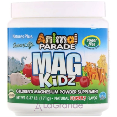 Natures Plus Animal Parade Mag Kidz Children's Magnesium Natural Cherry Flavor          