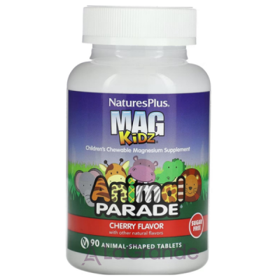 NaturesPlus Animal Parade MagKidz Children's Magnesium Natural Cherry Flavor        