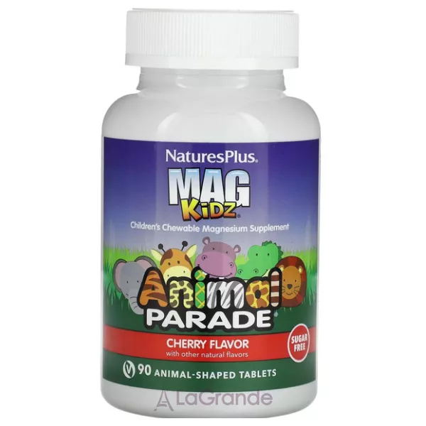 NaturesPlus Animal Parade MagKidz Children's Magnesium Natural Cherry Flavor ������ ��� ����� ���� ����� � ����������� ���������