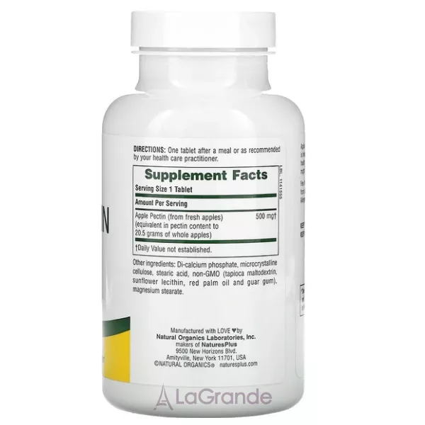 NaturesPlus Apple Pectin 500 mg �������� ������ 500 �� � ���������