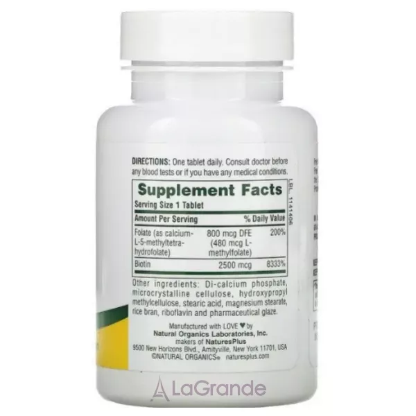 NaturesPlus Biotin & Folic Acid ������ � �������� ������� � ���������