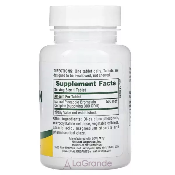 NaturesPlus Bromelain 500 mg ��������� 500 �� � ���������