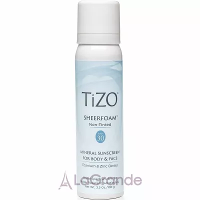 TiZO SheerFoam Body & Face Non-Tinted SPF 30 ϳ        