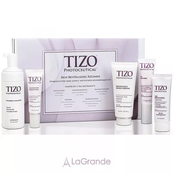 TiZO Skin Revitalizing Regimen ����� (foam/118ml + cr/29ml + cr/85g + serum/29ml + cr/50g)