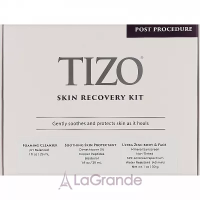 TiZO Post Procedure Skin Recovery Kit  (foam/29ml + cr/30g + serum/29ml)