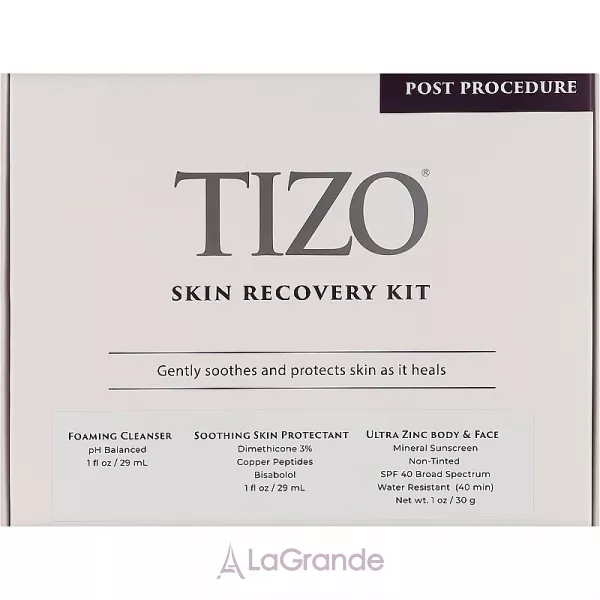 TiZO Post Procedure Skin Recovery Kit ����� (foam/29ml + cr/30g + serum/29ml)