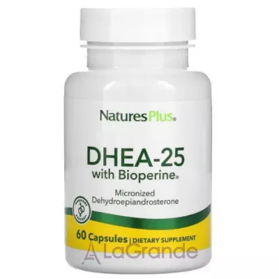 NaturesPlus DHEA-25 With Bioperine -25    