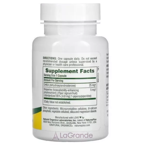 NaturesPlus DHEA-25 With Bioperine ����-25 � ���������� � ��������