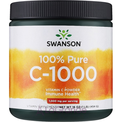 Swanson 100% Pure Vitamin C Powder - 454g(16oz) ĳ  