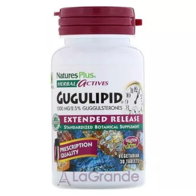 NaturesPlus Herbal Actives Gugulipid Extended Release 1000 mg       1000  