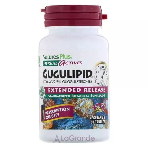 NaturesPlus Herbal Actives Gugulipid Extended Release 1000 mg �������� ��� ������������  ���������� ������ ������ 1000�� � ���������