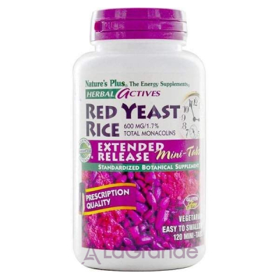 Nature's Plus Herbal Actives Red Yeast Rice 600 mg    600    