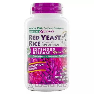 Nature's Plus Herbal Actives Red Yeast Rice 600 mg    600   