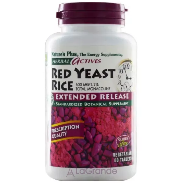 Nature's Plus Herbal Actives Red Yeast Rice 600 mg �������� ��������� ��� 600 �� � ���������