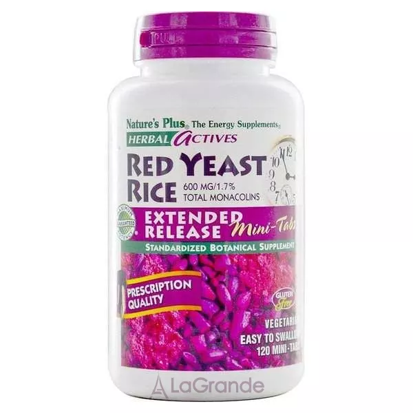 Nature's Plus Herbal Actives Red Yeast Rice 600 mg �������� ��������� ��� 600 �� � ���������